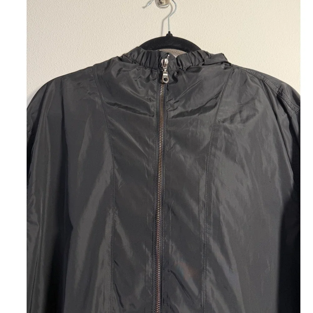 Ezekiel Windbreaker Anorak Mens XL Black Half Zip Hooded Lightweight Jacket